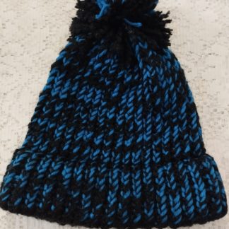 gorro tecnica telar azul