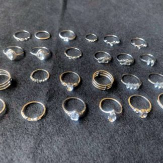 Anillos Plateados Fantasía