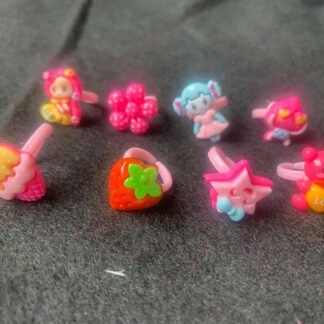 Anillos plásticos para niña