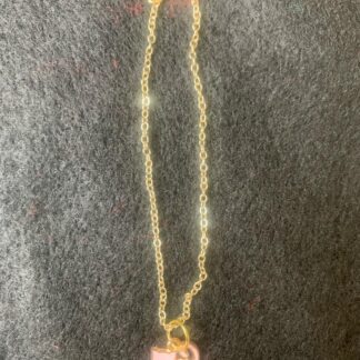 Pulsera baño de oro con dije